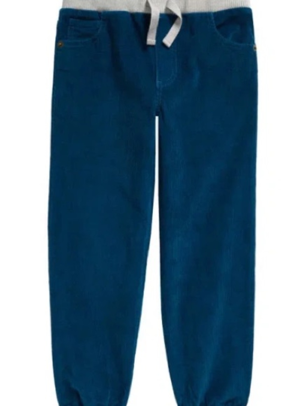 NWT Tucker + Tate Kids Corduroy Drawstring Joggers Blue Sailor Sz 5 Slim Straigh